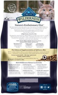 Blue Buffalo Wilderness Grain Free Chicken High Protein Recipe Mature Dry Cat Food 9 Blue Buffalo Wilderness Grain Free Chicken High Protein Recipe Mature Dry Cat Food -Peticlean Shop 32103 1555953628
