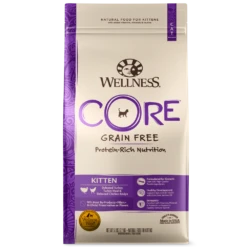Wellness CORE Grain Free Natural Kitten Health Turkey, Turkey Meal And Chicken Recipe Dry Cat Food