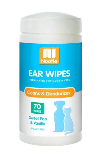 Nootie Sweet Pea & Vanilla Ear Wipes For Dogs & Cats 3 Nootie Sweet Pea & Vanilla Ear Wipes For Dogs & Cats