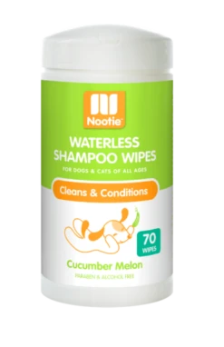Nootie Cucumber Melon Waterless Shampoo Wipes For Dogs & Cats
