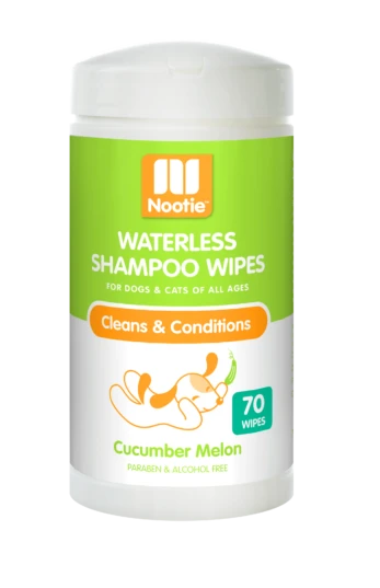 Nootie Cucumber Melon Waterless Shampoo Wipes For Dogs & Cats 3 Nootie Cucumber Melon Waterless Shampoo Wipes For Dogs & Cats