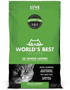 World's Best Clumping Formula Cat Litter -Peticlean Shop Bag Clumping White 400x512 1
