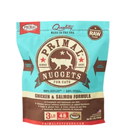 Primal Pet Foods Feline Raw Frozen Nuggets -Peticlean Shop PPF products chicken salmon 575x575 f863386b 66ac 4f9b a8c2 3a84e8ce3291