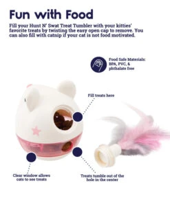 Petstages Hunt 'N Swat Treat Tumbler Cat Toy -Peticlean Shop b179306f7a04c6cc8be0eba3cfee204af38596d4 74240.1630111592