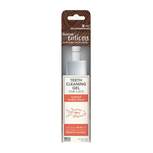 TropiClean Enticers Seafood Medley Flavor Teeth Cleaning Gel For Cats 3 TropiClean Enticers Seafood Medley Flavor Teeth Cleaning Gel For Cats