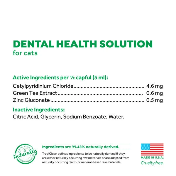 TropiClean Fresh Breath Dental Health Solution For Cats 4 TropiClean Fresh Breath Dental Health Solution For Cats - Image 2