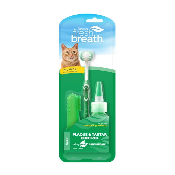TropiClean Fresh Breath Oral Care Kit For Cats 3 TropiClean Fresh Breath Oral Care Kit For Cats