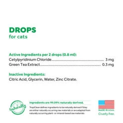 TropiClean Fresh Breath Oral Care Drops For Cats 12 TropiClean Fresh Breath Oral Care Drops For Cats -Peticlean Shop m6ygqspy7cdanlgk95mj