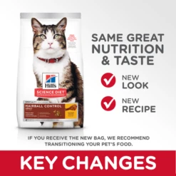 Hill's® Science Diet® Adult Hairball Control Cat Food -Peticlean Shop sd feline adult hairball control dry keyChanges 500