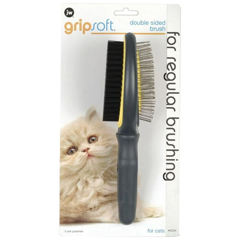 Jw GRIPSOFT DOUBLE SIDED CAT BRUSH 3 Jw GRIPSOFT DOUBLE SIDED CAT BRUSH