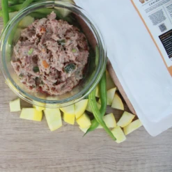 Oma's Pride Woof Complete Canine Turkey Recipe -Peticlean Shop woofcomplete turkey lifestyle 01 68045.1658428024